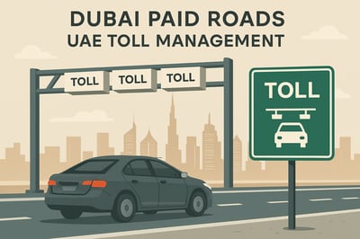 Dubai Paid Roads UAE toll management illustration